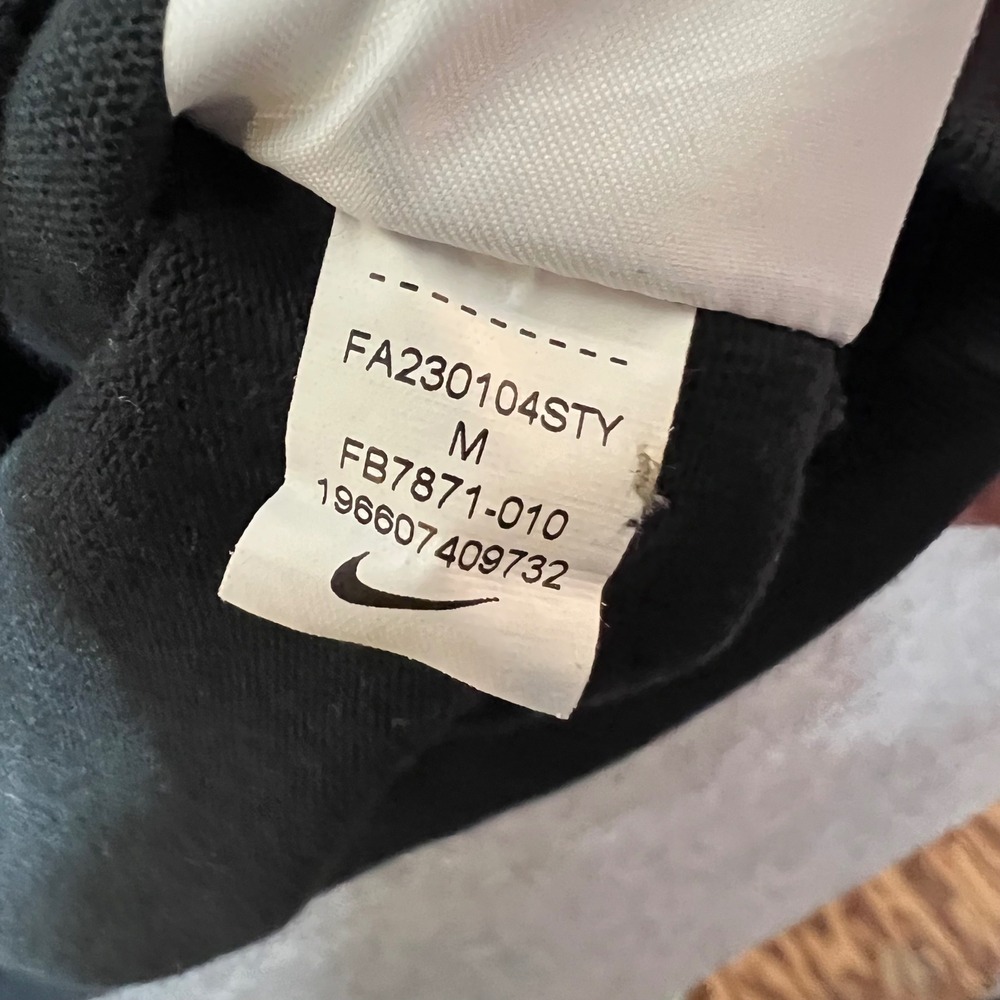 Nike Sportswear Big Swoosh Short-Sleeve Crew Sweatshirt Top Black M - Picture 8 of 9